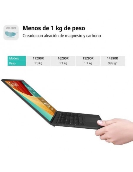LG Gram 15ZD90R-V.AX55B Intel Evo Core i5-1340P/ 16GB/ 512GB SSD/ 15.6" Sin S.O. Portátil