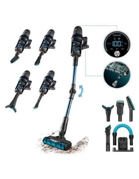 Cecotec Conga Rockstar 11500 Odyssey ErgoFlex Aspirador sin cables 3 en 1 con motor digital Brushless