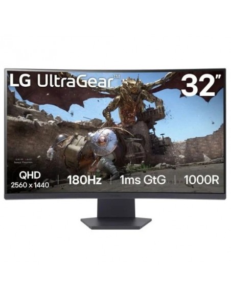 LG UltraGear 32GS60QC-B LED VA QHD 180Hz FreeSync 31.5" Monitor Curvo Gaming