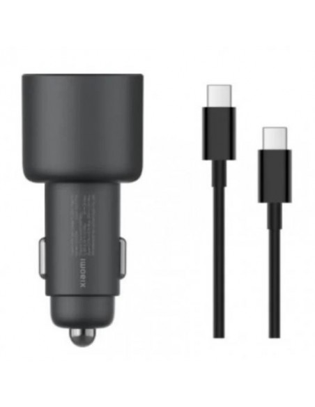 Xiaomi 67W Car Charger Cargador Coche 2x USB-C + Cable USB-C Negro