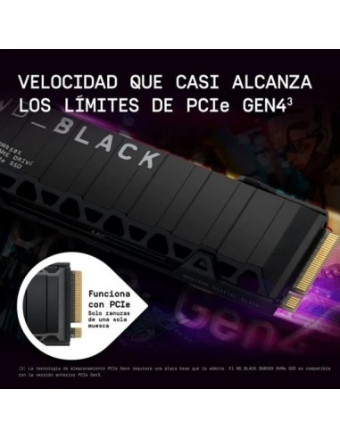 WD Black SN850X SSD 1TB M.2 2280 PCIe Gen4 NVMe Heatsink Disco Duro