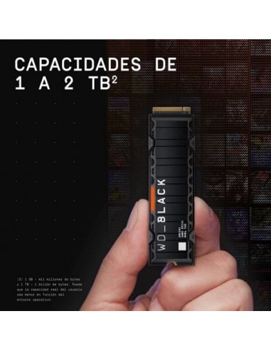 WD Black SN850X SSD 1TB M.2 2280 PCIe Gen4 NVMe Heatsink Disco Duro