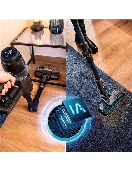 Cecotec Conga Rockstar 11500 Odyssey ErgoWet Connected IA Aspirador sin cables 4 en 1 con inteligencia artificial