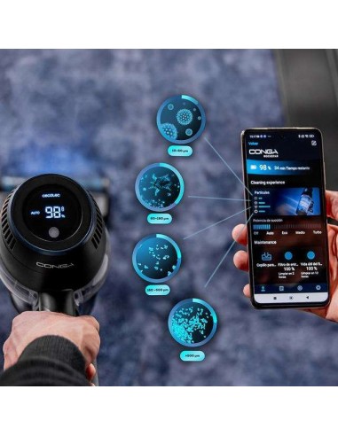 Cecotec Conga Rockstar 11500 Odyssey ErgoWet Connected IA Aspirador sin cables 4 en 1 con inteligencia artificial