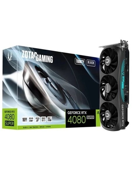 Zotac Gaming GeForce RTX 4080 SUPER Trinity Black Edition 16GB GDDR6X DLSS3 Tarjeta Gráfica