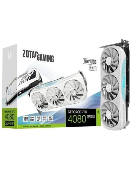 Zotac Gaming GeForce RTX 4080 SUPER Trinity OC White Edition 16GB GDDR6X DLSS3 Tarjeta Gráfica