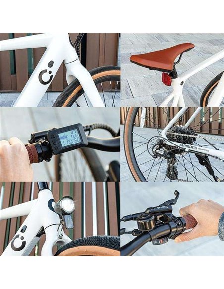 Cecotec Sprint White Bicicleta Eléctrica Urbana de 28"