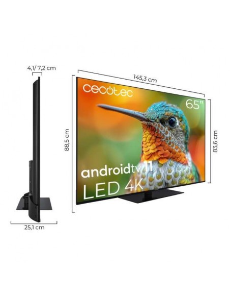 Cecotec A2Z series ALU20065Z M 65" LED 4K UltraHD HDR10+ AndroidTV Televisor