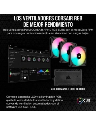 Corsair iCUE H170i ELITE LCD XT Kit de Refrigeración Líquida 420mm Negro 

