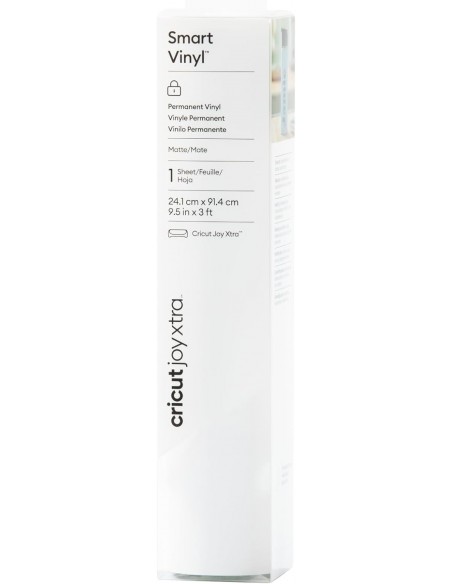 Cricut Joy Xtra Smart Vinilo Permanente Blanco Mate 24,1 cm x 91 cm