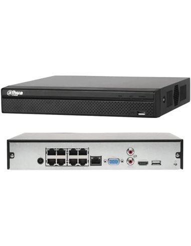 Dahua Grabador IP NVR Lite 1HDD 8 Canales 8 Poe 4K 2Gen