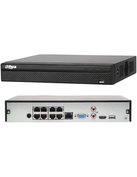 Dahua Grabador IP NVR Lite 1HDD 8 Canales 8 Poe 4K 2Gen