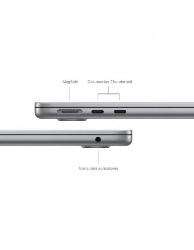 Apple MacBook Air Apple M3/ 8GB/ 512GB SSD/ GPU 10 Núcleos/ 13.6" Gris Espacial
