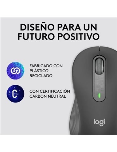 Logitech Signature M650 L Left Ratón Óptico Inalámbrico para Zurdos 2000DPI Gris