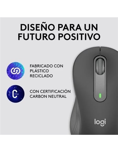 Logitech Signature M650 L Left Ratón Óptico Inalámbrico para Zurdos 2000DPI Gris