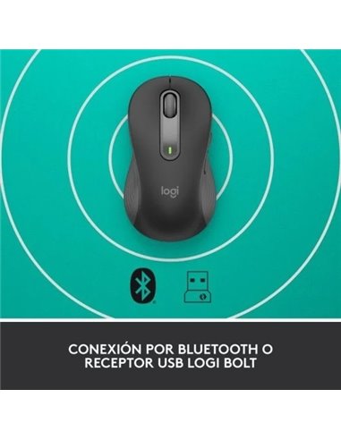 Logitech Signature M650 L Left Ratón Óptico Inalámbrico para Zurdos 2000DPI Gris
