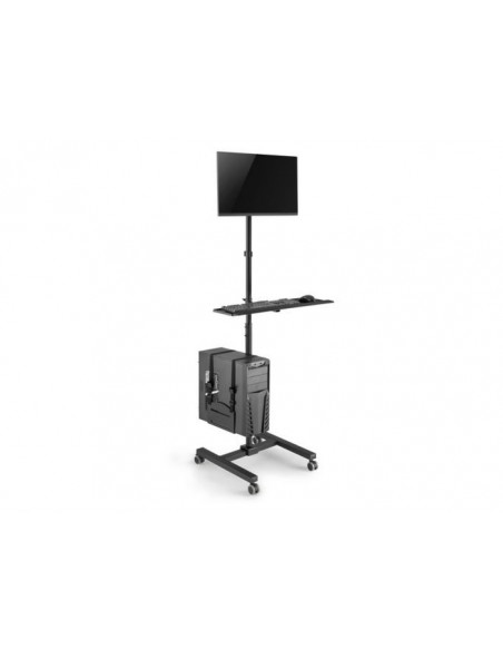 Equip 650171 Soporte Monitor de Suelo con Ruedas Workstation 1 Pantalla 17-32" 8KG Negro
