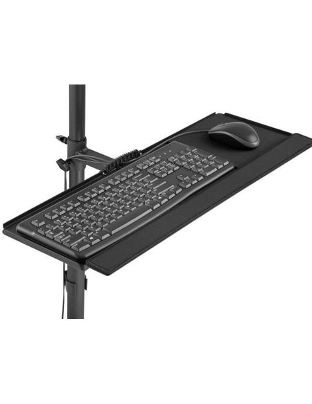 Equip 650171 Soporte Monitor de Suelo con Ruedas Workstation 1 Pantalla 17-32" 8KG Negro