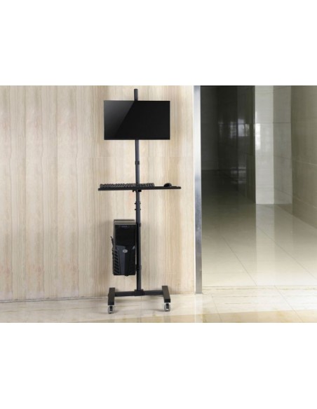 Equip 650171 Soporte Monitor de Suelo con Ruedas Workstation 1 Pantalla 17-32" 8KG Negro