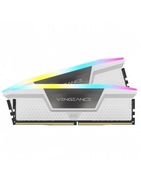 Corsair Vengeance DDR5 RGB 64GB (2x32GB) 6400MHz CL32 Blanca Memoria RAM