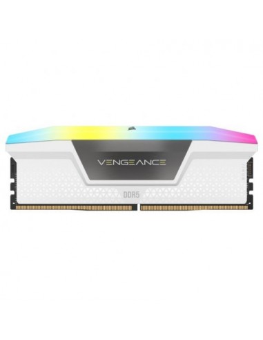 Corsair Vengeance DDR5 RGB 64GB (2x32GB) 6400MHz CL32 Blanca Memoria RAM