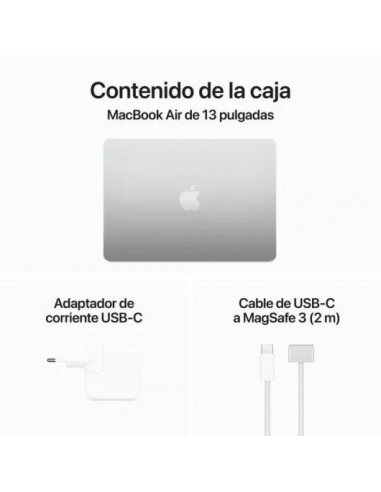Apple MacBook Air Apple M3/ 16GB/ 512GB SSD/ GPU 10 Núcleos/ 13.6" Plata