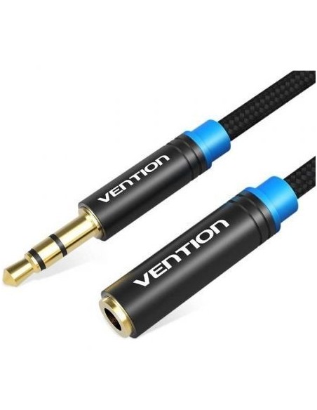 Vention VAB-B06-B200-M Cable Jack 3.5 Macho - Jack 3.5 Hembra Negro 2m