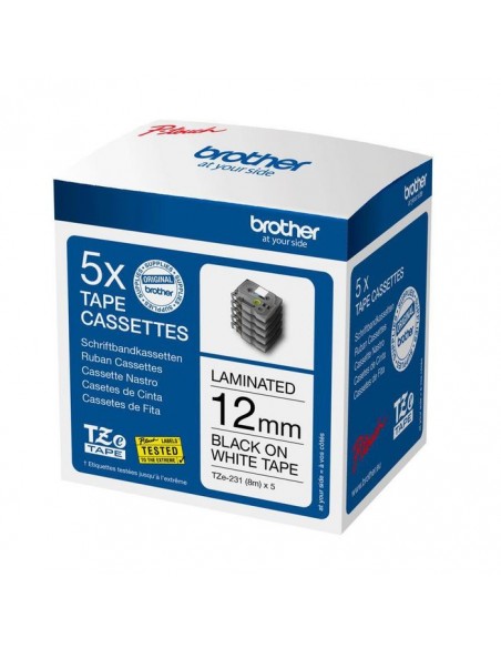 Brother TZe-231MS Cinta Adhesiva Laminada Pack 5 Unidades