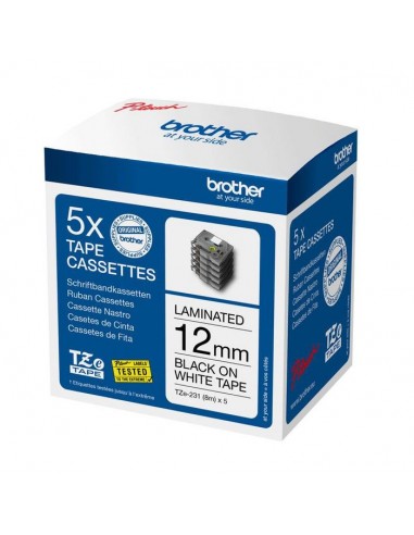 Brother TZe-231MS Cinta Adhesiva Laminada Pack 5 Unidades