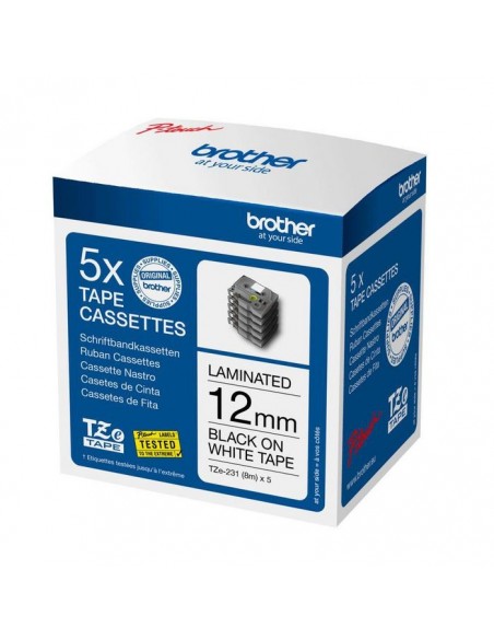 Brother TZe-231MS Cinta Adhesiva Laminada Pack 5 Unidades