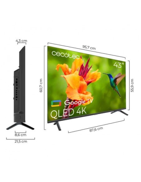 Cecotec V4 Series VQU40043 43" QLED 4K UltraHD HDR10 Televisor