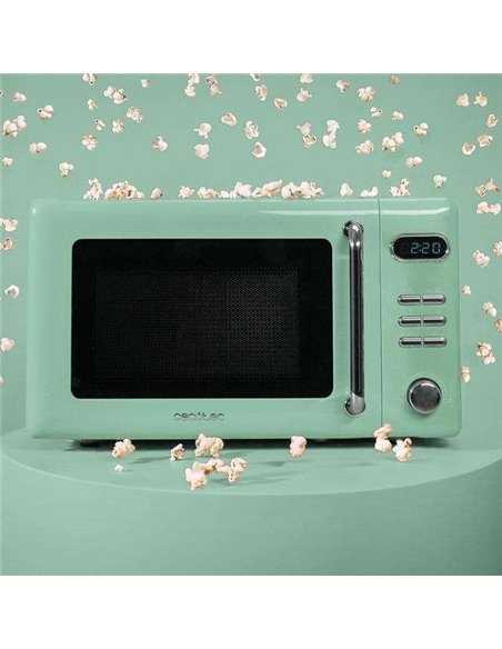 Cecotec ProClean 5110 Retro Green Microondas Digital con Grill 20L 700W