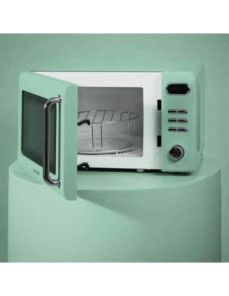 Cecotec ProClean 5110 Retro Green Microondas Digital con Grill 20L 700W