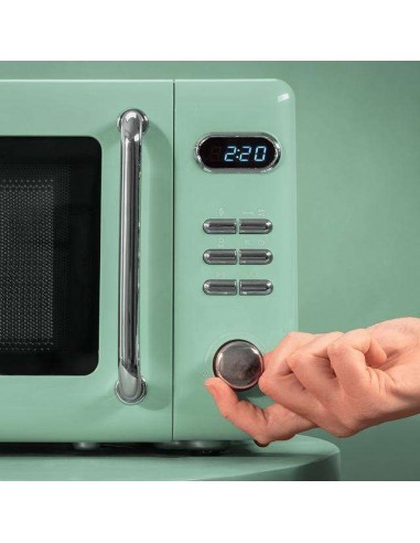 Cecotec ProClean 5110 Retro Green Microondas Digital con Grill 20L 700W