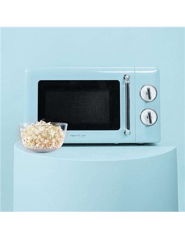 Cecotec ProClean 3110 Retro Blue Microondas Mecánico con Grill 20L 700W