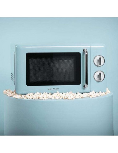 Cecotec ProClean 3110 Retro Blue Microondas Mecánico con Grill 20L 700W