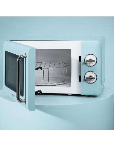 Cecotec ProClean 3110 Retro Blue Microondas Mecánico con Grill 20L 700W