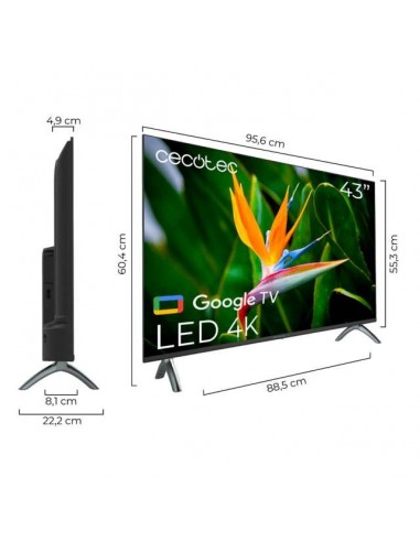Cecotec A4 Series ALU40043 43" LED 4K UltraHD HDR10 Televisor