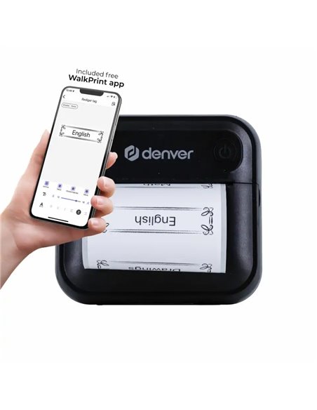 Denver MBP-32B Impresora Térmica Bluetooth con Batería Recargable