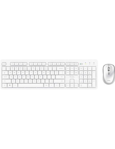 Trust Ody II Pack Teclado y Ratón Inalámbricos Blanco