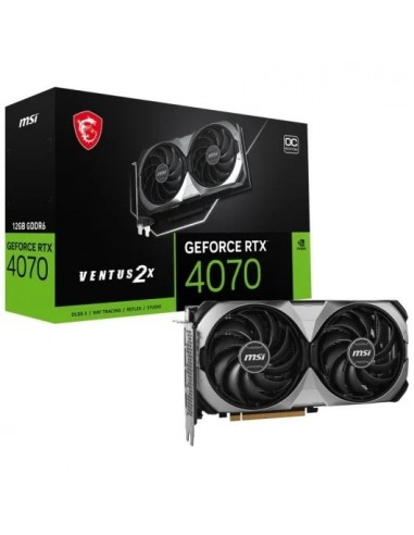MSI GeForce RTX 4070 VENTUS 2X E1 OC 12GB GDDR6 DLSS3 Tarjeta Gráfica