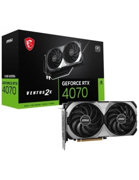MSI GeForce RTX 4070 VENTUS 2X E1 OC 12GB GDDR6 DLSS3 Tarjeta Gráfica