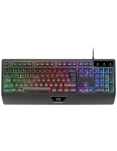 Mars Gaming MCP124 Combo 3en1 Teclado LED RGB + Ratón RGB 3200 DPI + Alfombrilla Negro