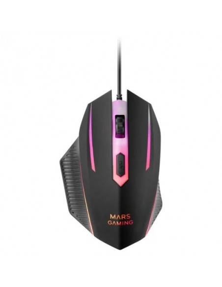 Mars Gaming MCP124 Combo 3en1 Teclado LED RGB + Ratón RGB 3200 DPI + Alfombrilla Negro
