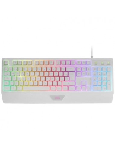 Mars Gaming MCP124 Combo 3en1 Teclado LED RGB + Ratón RGB 3200 DPI + Alfombrilla Blanco