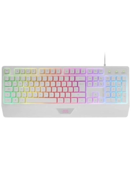 Mars Gaming MCP124 Combo 3en1 Teclado LED RGB + Ratón RGB 3200 DPI + Alfombrilla Blanco