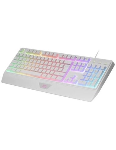 Mars Gaming MCP124 Combo 3en1 Teclado LED RGB + Ratón RGB 3200 DPI + Alfombrilla Blanco