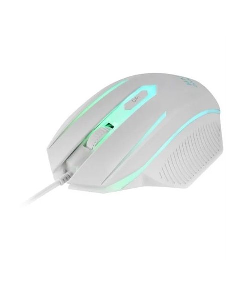 Mars Gaming MCP124 Combo 3en1 Teclado LED RGB + Ratón RGB 3200 DPI + Alfombrilla Blanco