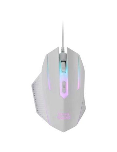 Mars Gaming MCP124 Combo 3en1 Teclado LED RGB + Ratón RGB 3200 DPI + Alfombrilla Blanco