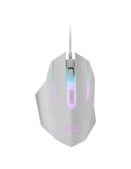 Mars Gaming MCP124 Combo 3en1 Teclado LED RGB + Ratón RGB 3200 DPI + Alfombrilla Blanco
